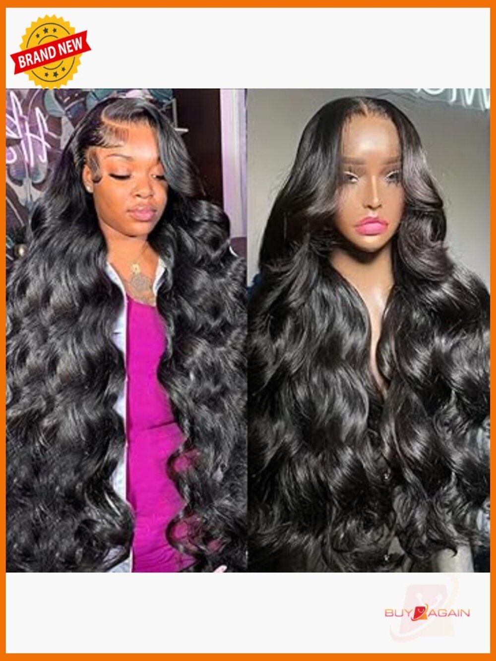 36" Body Wave Lace Front Wig 200 Density Human Hair HD Lace Pre Plucked